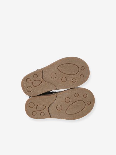 Boots bébé fille cuir zippées beige imprimé+bordeaux+CAMEL+marine+noir - vertbaudet enfant 