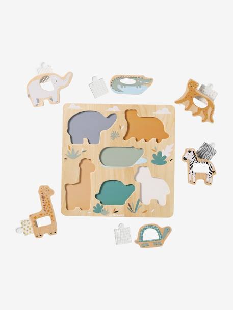 Puzzle Tanzanie 2 en 1 en bois FSC® vert - vertbaudet enfant 