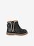 Boots bébé fille cuir zippées beige imprimé+bordeaux+CAMEL+marine+noir - vertbaudet enfant 
