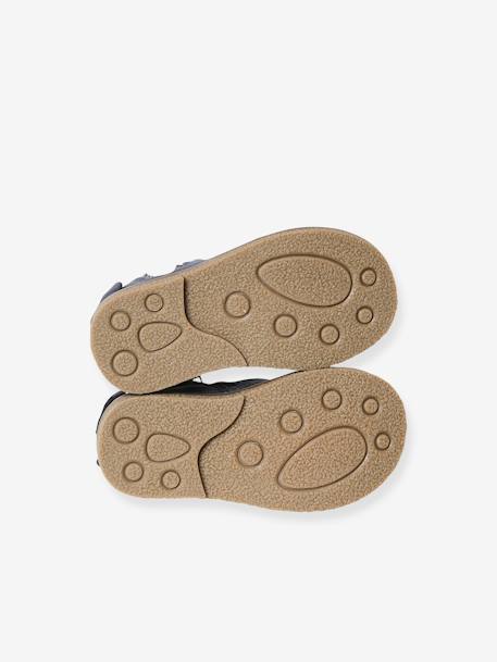 Boots bébé fille cuir zippées beige imprimé+bordeaux+CAMEL+marine+noir - vertbaudet enfant 