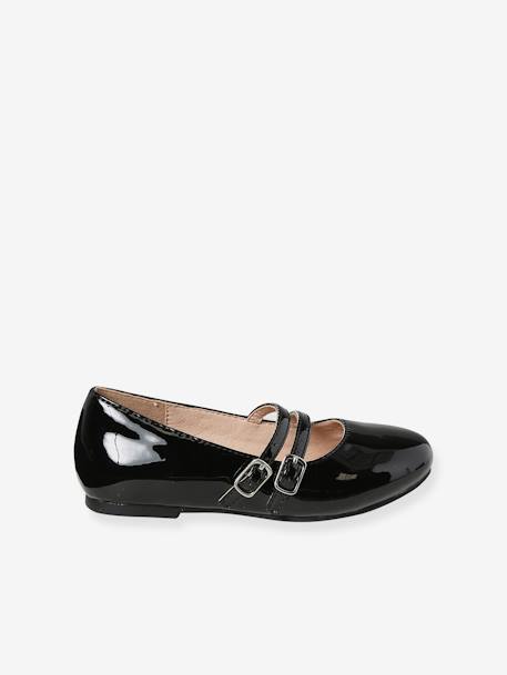Ballerina Pumps with Two Straps black - vertbaudet enfant 