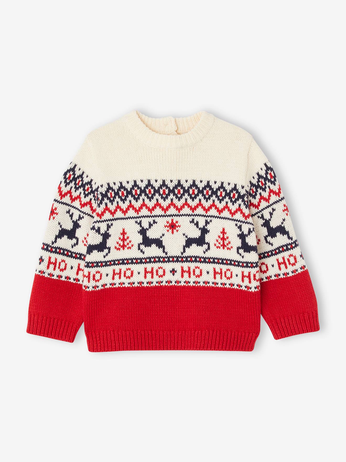 Pull Noël Enfant Garçon Fille - Jacquard Manches Longues - Tricot Chaud Hiver - Motifs Dessin Animé - 10