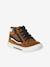 High-Top Leather Shoes for Boys brown+navy blue - vertbaudet enfant 