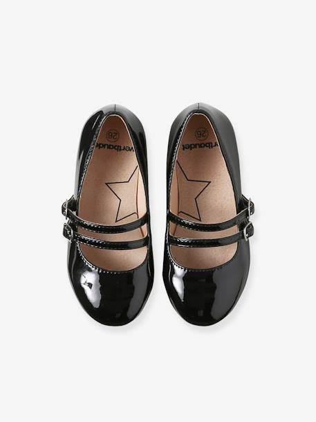 Ballerina Pumps with Two Straps black - vertbaudet enfant 