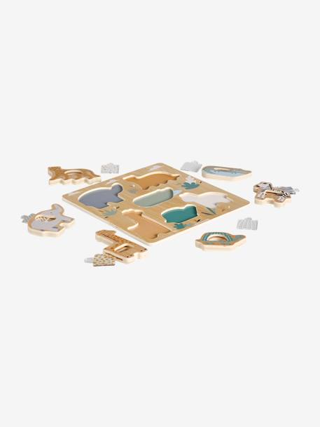 Puzzle Tanzanie 2 en 1 en bois FSC® vert - vertbaudet enfant 