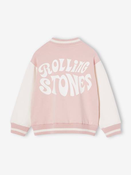 Rolling Stones bomber jacket for girls pale pink - vertbaudet enfant 