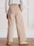 Pantalon large beige+framboise+marine - vertbaudet enfant 