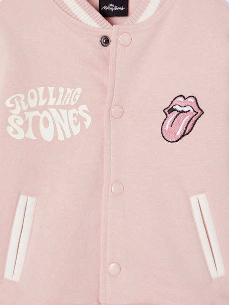 Rolling Stones bomber jacket for girls pale pink - vertbaudet enfant 