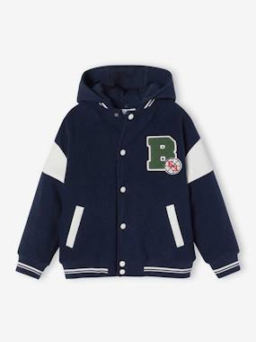 Blouson teddy à capuche amovible garçon - vertbaudet enfant Garçon-Blouson teddy à capuche amovible garçon