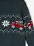 Christmas Gift Box Jacquard Knit Jumper & Matching Beanie  with Pompom for Boys fir green - vertbaudet enfant 