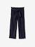 CYRILLUS wide-leg velvet pants for girls navy blue - vertbaudet enfant 