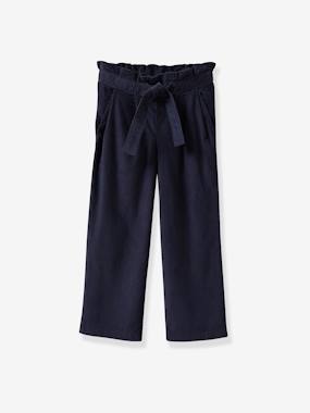 Fille-Pantalon large fille en velours