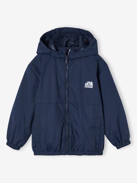 Coupe-vent mixte avec poche de rangement bleu nuit - vertbaudet enfant 