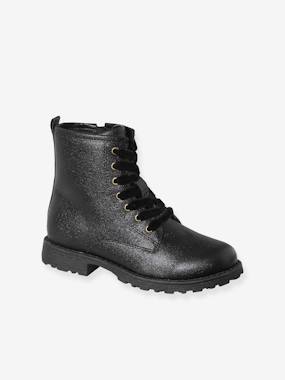 -Boots enfant fille vernies synthétique zippées
