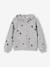 Sweat Noël à colerette imprimé fille gris chiné - vertbaudet enfant 