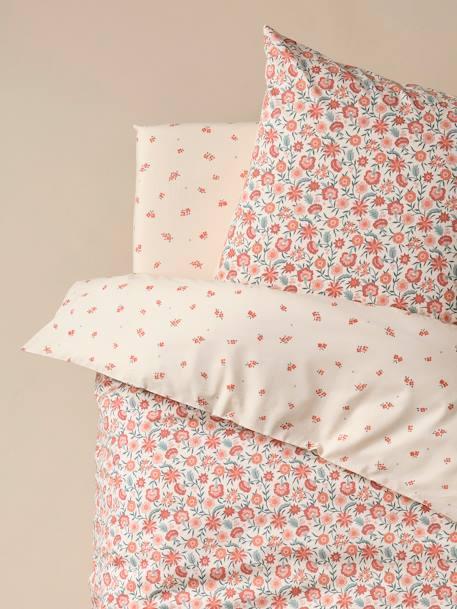 Parure housse de couette enfant et taie d'oreiller GIPSY beige / multicolore - vertbaudet enfant 