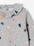 Sweat Noël à colerette imprimé fille gris chiné - vertbaudet enfant 