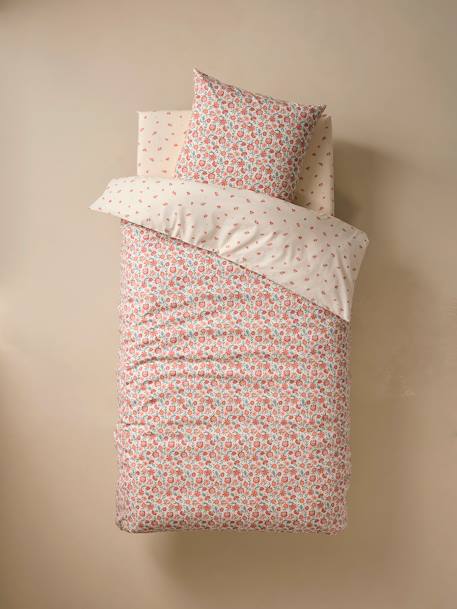 Parure housse de couette enfant et taie d'oreiller GIPSY beige / multicolore - vertbaudet enfant 