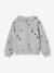 Sweat Noël à colerette imprimé fille gris chiné - vertbaudet enfant 