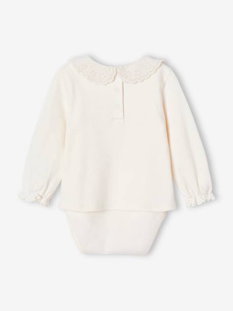 Pack of 2 Bodysuit Tops in Organic Cotton for Babies rose - vertbaudet enfant 