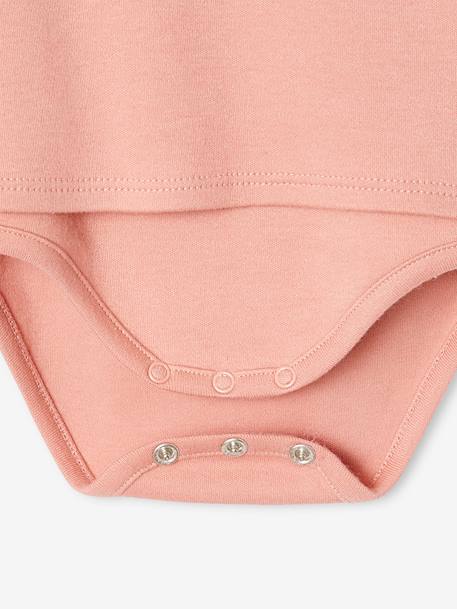 Pack of 2 Bodysuit Tops in Organic Cotton for Babies rose - vertbaudet enfant 