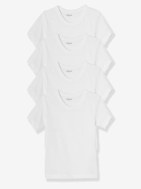 Pack of 4 Boys' T-Shirts White - vertbaudet enfant 