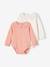 Pack of 2 Bodysuit Tops in Organic Cotton for Babies rose - vertbaudet enfant 