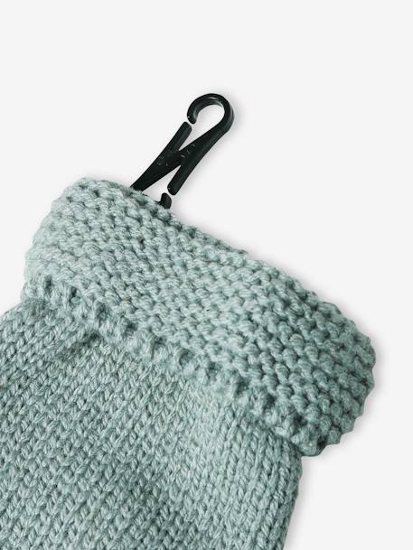 Ensemble bébé garçon bonnet + snood + moufles BASICS vert d'eau - vertbaudet enfant 