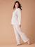 Pyjama grossesse 2 pièces en gaze de coton écru+rayé bleu - vertbaudet enfant 