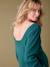 Fine Knit Jumper with Golden Button Details, by ENVIE DE FRAISE black+fir green - vertbaudet enfant 