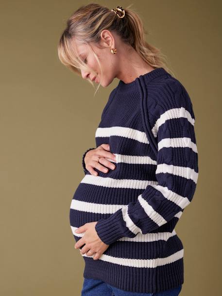 Pull grossesse style marinière marine - vertbaudet enfant 