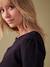 Fine Knit Jumper with Golden Button Details, by ENVIE DE FRAISE black+fir green - vertbaudet enfant 