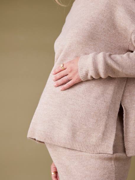 Ensemble pull et jupe tricot taupe - vertbaudet enfant 