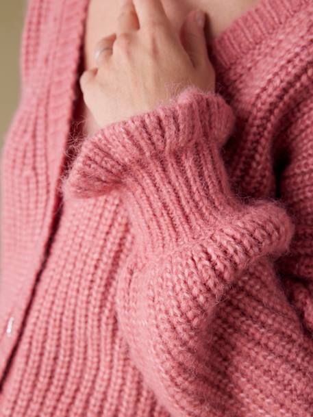 Nursing Special Top/Cardigan in Rib Knit, by ENVIE DE FRAISE dusky pink+green - vertbaudet enfant 