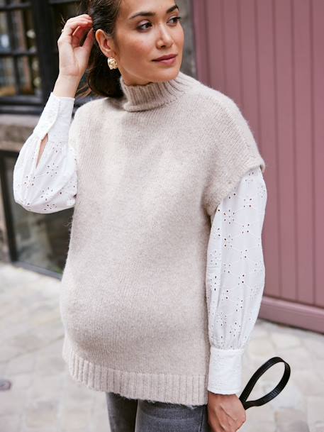2-in-1 Progressive Jumper for Maternity, ENVIE DE FRAISE marl beige - vertbaudet enfant 