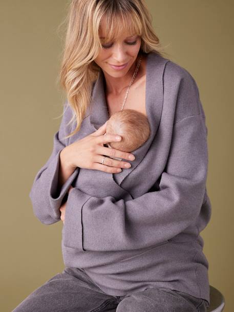 Skin-to-Skin Jumper  for Maternity marl grey - vertbaudet enfant 