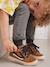 High-Top Leather Shoes for Boys brown+navy blue - vertbaudet enfant 