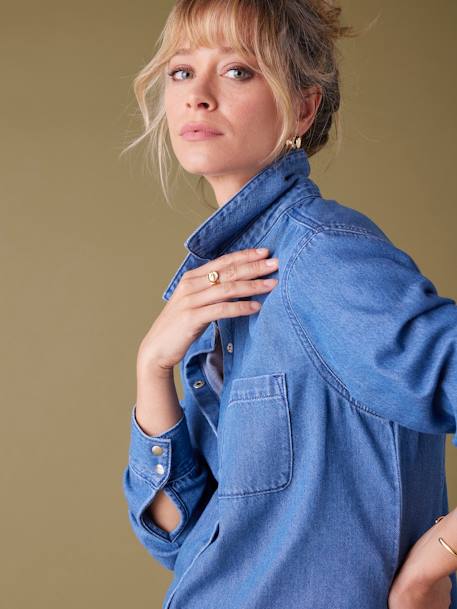 Chemise en jean grossesse denim brut - vertbaudet enfant 