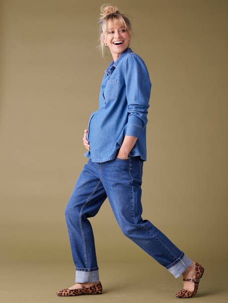Chemise en jean grossesse denim brut - vertbaudet enfant 