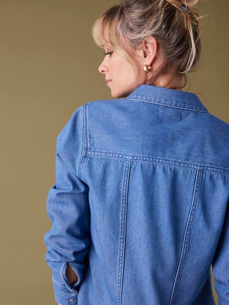 Chemise en jean grossesse denim brut - vertbaudet enfant 
