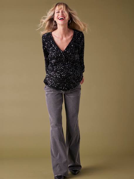 Blouse à sequins grossesse noir - vertbaudet enfant 