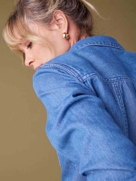 Chemise en jean grossesse denim brut - vertbaudet enfant 