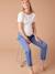 Jean de grossesse mom slim fit bandeau détachable bleu foncé+stone - vertbaudet enfant 