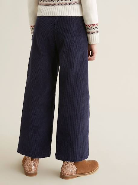 CYRILLUS wide-leg trousers beige+navy blue+raspberry pink - vertbaudet enfant 