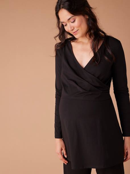 Kit maternité 2 en 1 robe -tunique et pantalon large noir - vertbaudet enfant 