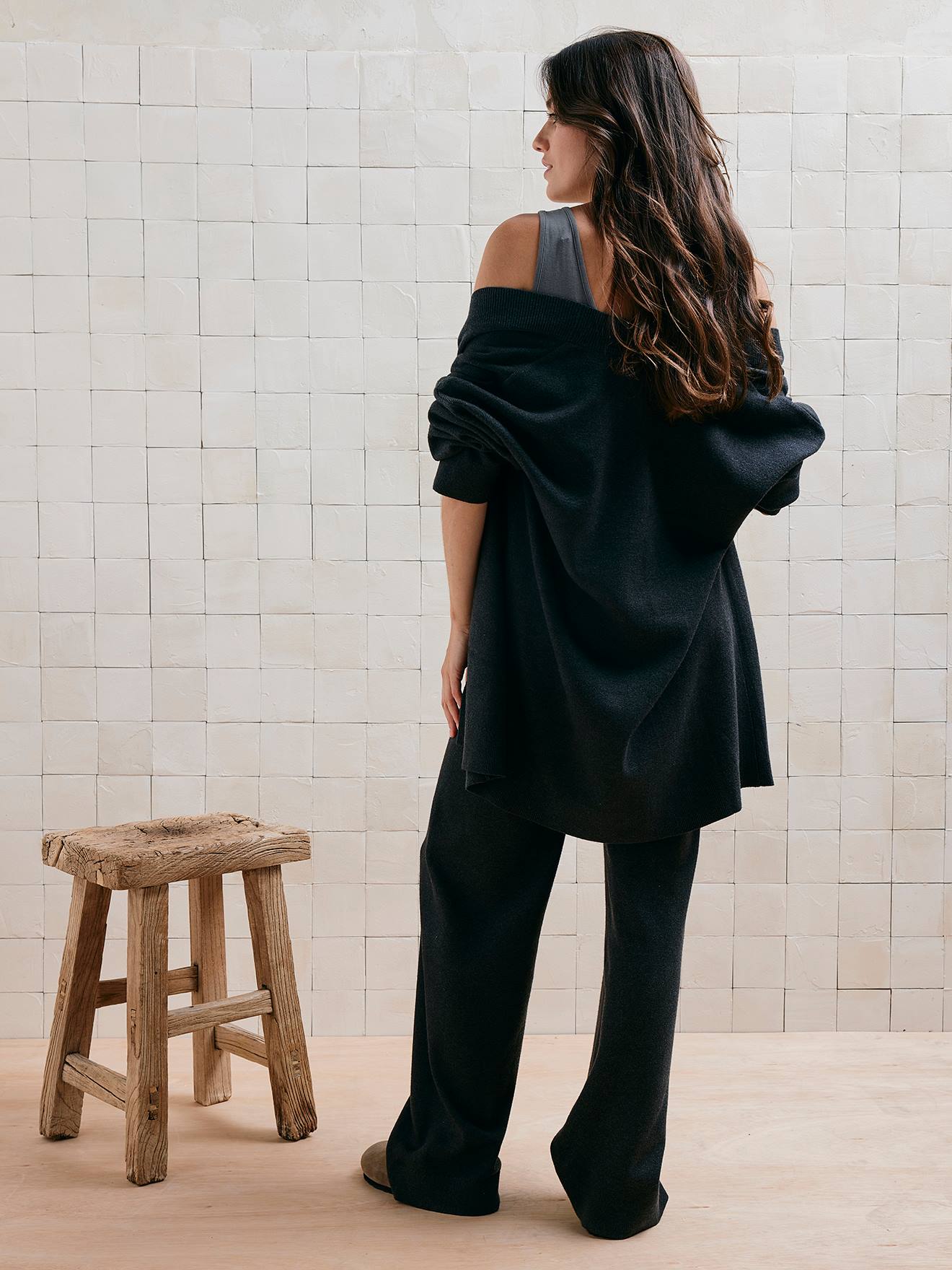 3-Piece Ensemble Sleeveless Top + Cardigan + Wide Leg Trousers for