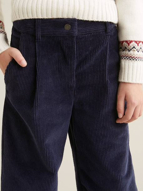 CYRILLUS wide-leg trousers beige+navy blue+raspberry pink - vertbaudet enfant 