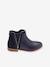 Boots enfant fille cuir zippées marine+noir+or - vertbaudet enfant 