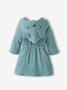 Animal Dressing Gown in Organic Cotton* Gauze for Babies  - vertbaudet enfant