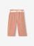 Wide Trousers in Corduroy with Flowers Belt for Babies beige+old rose - vertbaudet enfant 